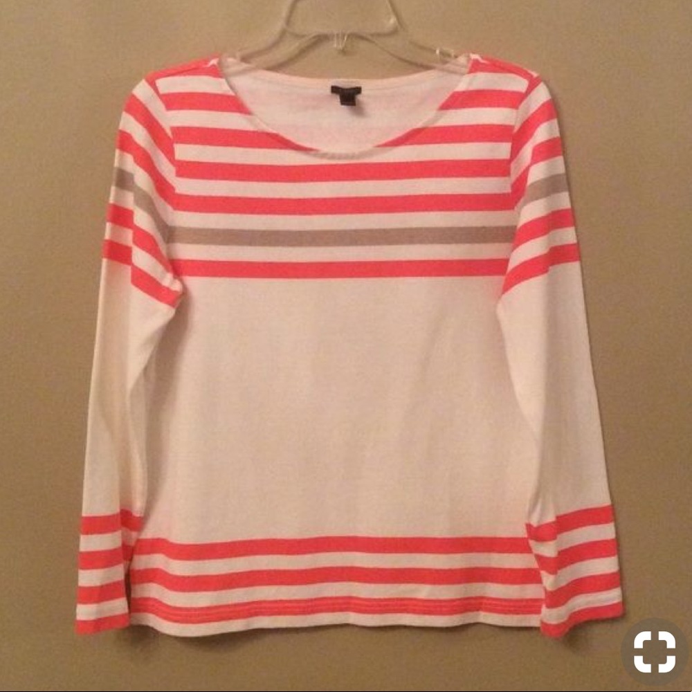 Striped Coral Sailor Shirt/Blouse